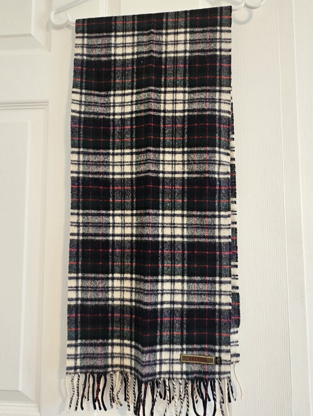 Tartan Wool Scarf / 100% Wool Plaid Scarf
